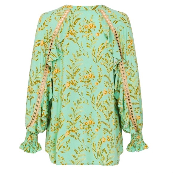 NWT💫Spell Maise Blouse in Vintage Turquoise size small - Picture 10 of 13